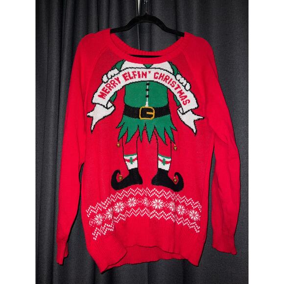 Ugly Christmas Sweater Xmas Size Large - Picture 1 of 3